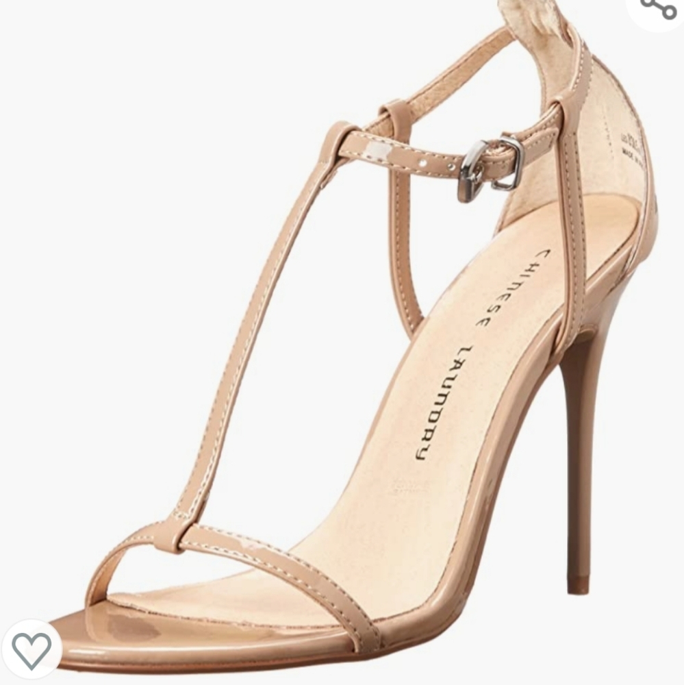 Chinese Laundry Nude T-Strap High Heel Sandals